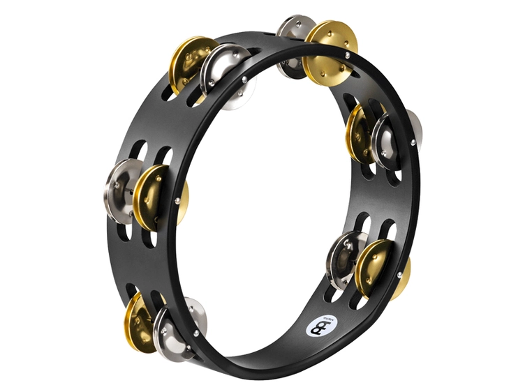 Meinl CTA-2-M-BK 8" Compact Tamburin, Brass/Nikk.Dobbel 